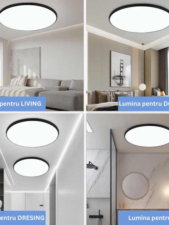 Στρογγυλό LED Panel 38W με Ψυχρό Λευκό Φως 6500K