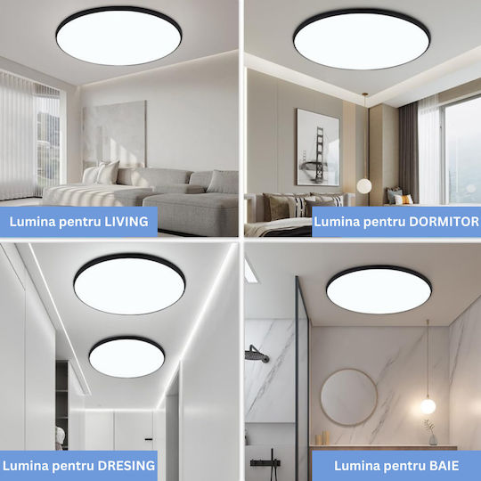 Rotund Panou LED Putere 38W cu Alb Rece Lumini