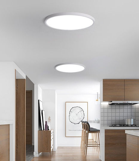 Στρογγυλό LED Panel 38W με Ψυχρό Λευκό Φως 6500K