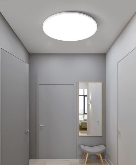 Στρογγυλό LED Panel 38W με Ψυχρό Λευκό Φως 6500K