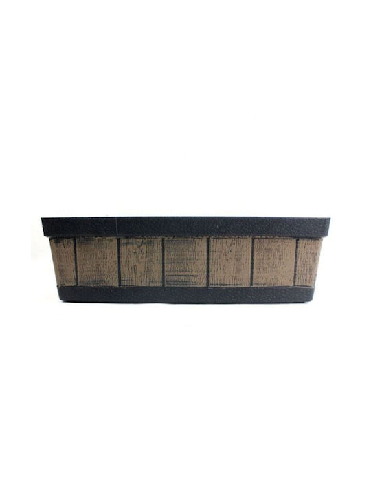 Planter Plastic Brown 46x15x17cm.