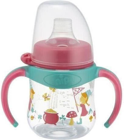 Nip Cana de antrenament pentru bebeluși Silicon cu mânere Transparent pentru 6m+m+ 150ml