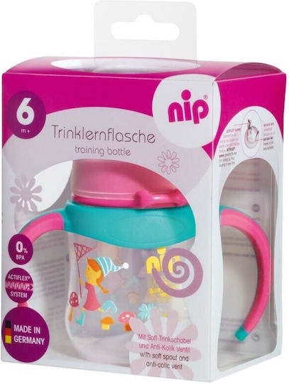 Nip Cana de antrenament pentru bebeluși Silicon cu mânere Transparent pentru 6m+m+ 150ml