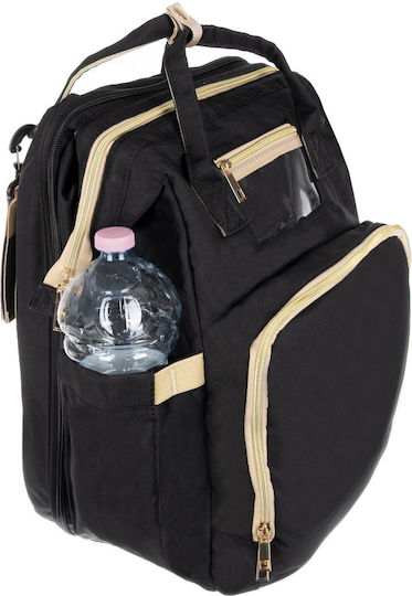 Wickeltasche-Wickelrucksack Schwarz 35x45x14cm.