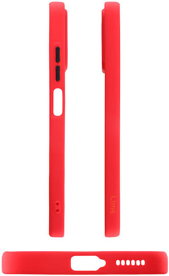 Lime Hardshell Fusion Full Camera Protection Back Cover Plastic / Silicone Red (Redmi Note 13 Pro 4G / Poco M6 Pro 4G)