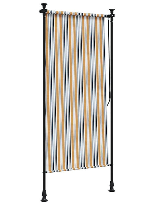 vidaXL Terrace Sideway Sunshade Roller with LED Light Yellow 1.2x2.7cm