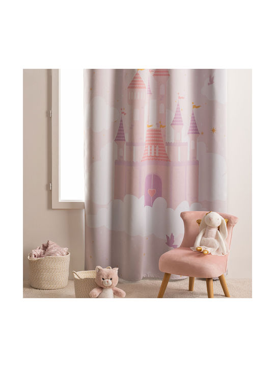 Atmosphera Kids Grommet Top Blackout Curtain Pink 135x260cm