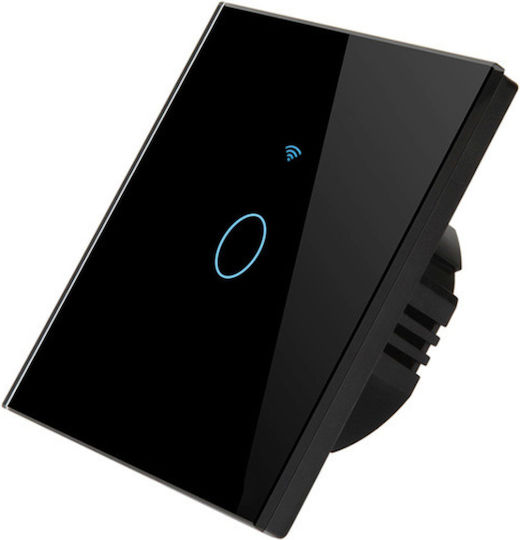 rezistent la apă Încastrat Comutator de Perete Wi-Fi Iluminat Sens unic Negru