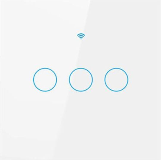 rezistent la apă Încastrat Comutator de Perete Wi-Fi Iluminat Sens unic cu Cadru Alb
