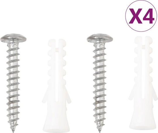 vidaXL Κρεμαστές Βάσεις Γλάστρας Μαύρα 40x40x63εκ. 4τμχ