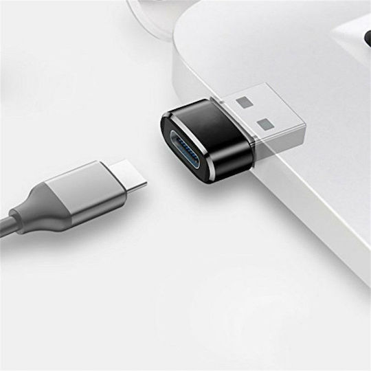 Adaptor Usb-a/usb-c Zola Negru 2.2x1.5x1.5 Cm