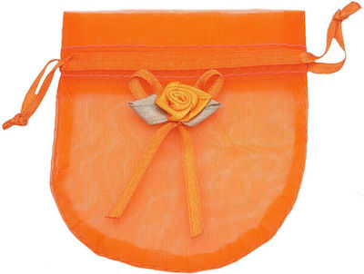 Organza Pouch with Bow & Flower Price/ Piece Orange