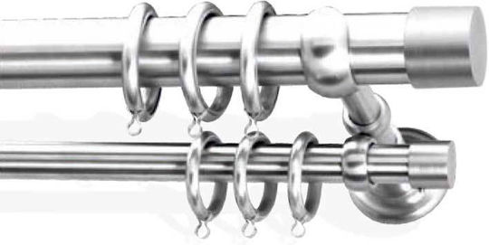 Frans Metallisch Vorhangstange Bilia Einfach Φ25mm 160cm Nickel Satin