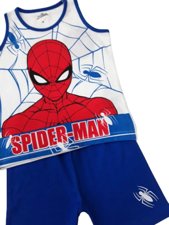 Disney Детска пижама Лятна Light Blue Spiderman