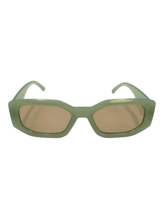 V-store Women's Sunglasses with Green Plastic Frame and Green Lens 5016MINT