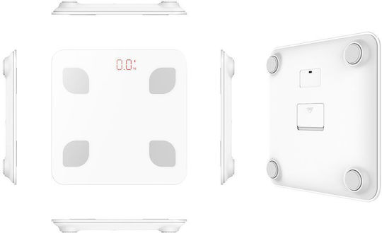 Life S2 Smart Badezimmerwaage mit Körperfettmessung & Bluetooth in Weiß Farbe