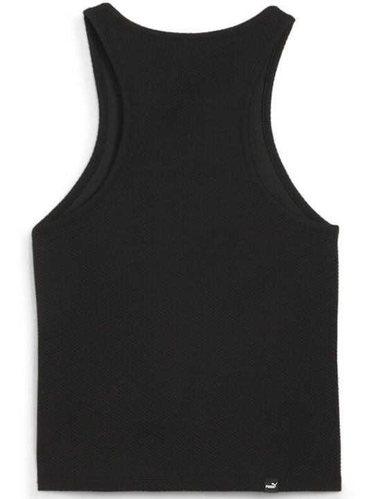 Damen Sport Bluse Ärmellos Schwarz