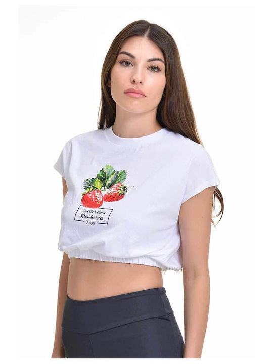 Women's Crop Top Cotton Sleeveless Red