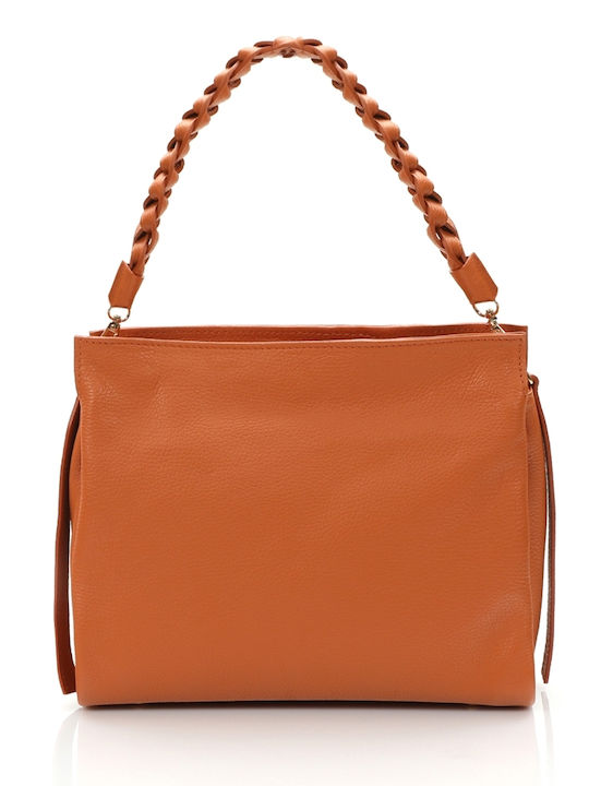 Leder Damentasche Schultertasche Braun