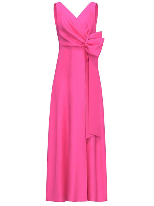 Rochie de Seara Maxi Satin Fuchsia