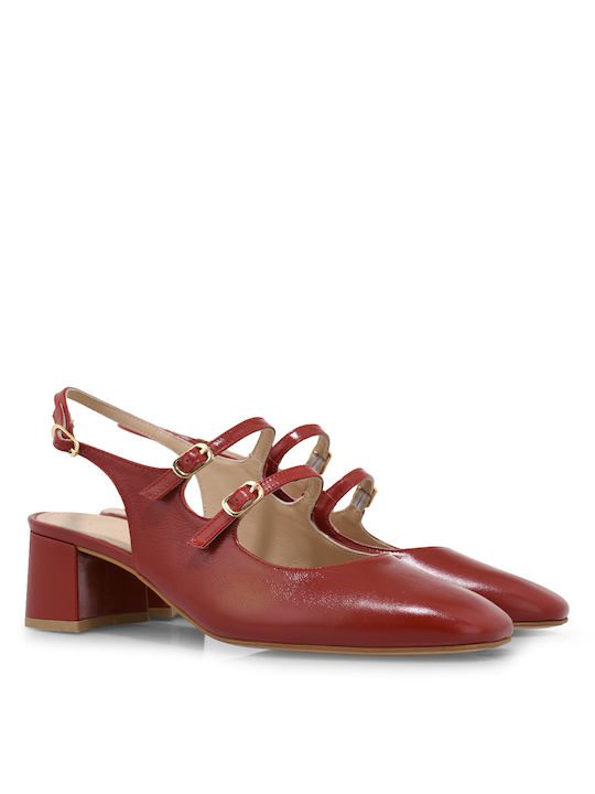 Tsakiris Mallas Leather Red Medium Heels