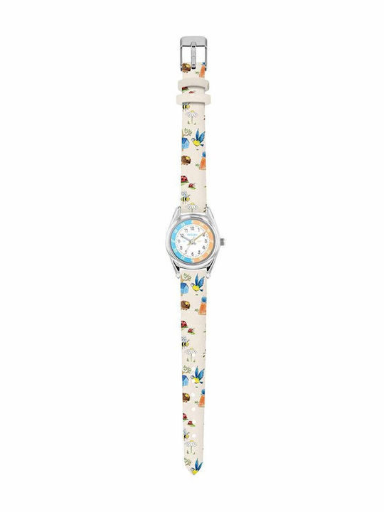 Tikkers Kids Analog Watch with Leather Strap Multicolour