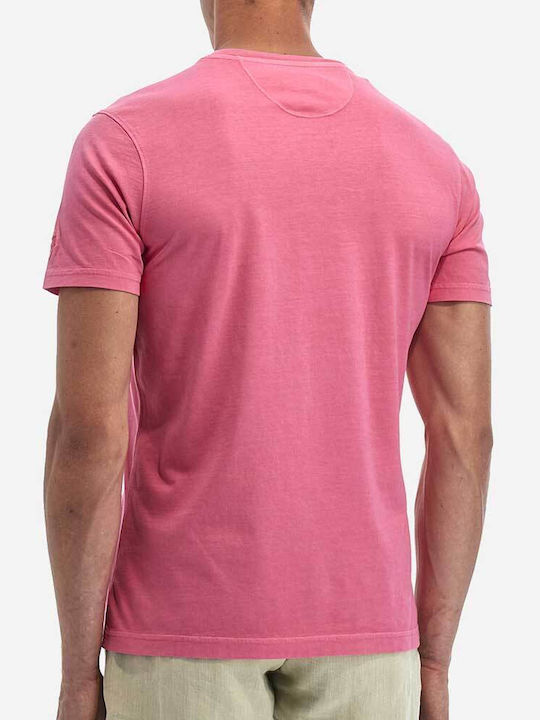 La Martina Men's Short Sleeve T-shirt Hot Pink