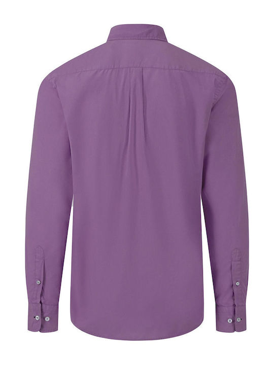 Μακρυμάνικo Βαμβακερό Πουκάμισο Dusty Lavender