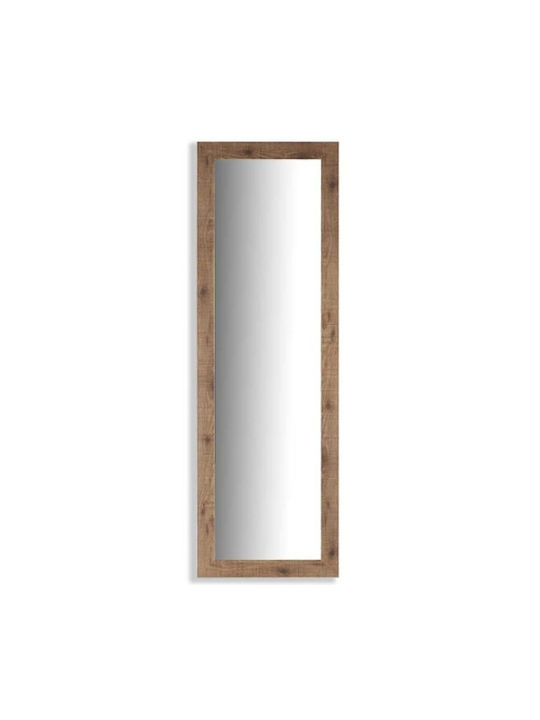 Gift Decor Wall Mirror Full Length with Brown Wooden Frame 130.5x40.5cm 2pcs