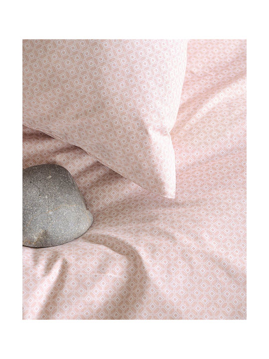 Rythmos Sinclair Pillowcase Set with Envelope Cover Pink 50x70cm.