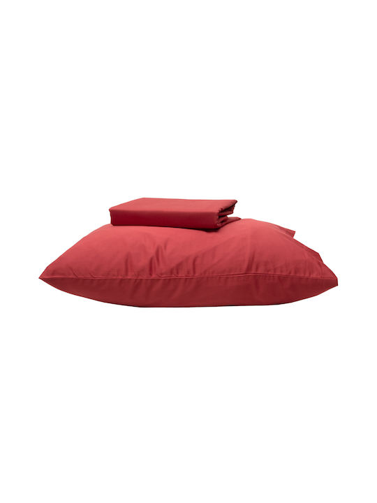 Anna Riska Fashion Pillowcase Set Oxford 1 Deep Red 50x70cm.