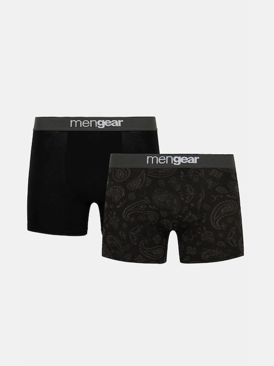 Minerva Mengear Herren Boxershorts Black-gray 2Packung