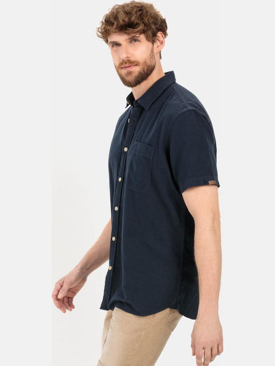 Cu mânecă scurtă In Cămașă Dark Blue