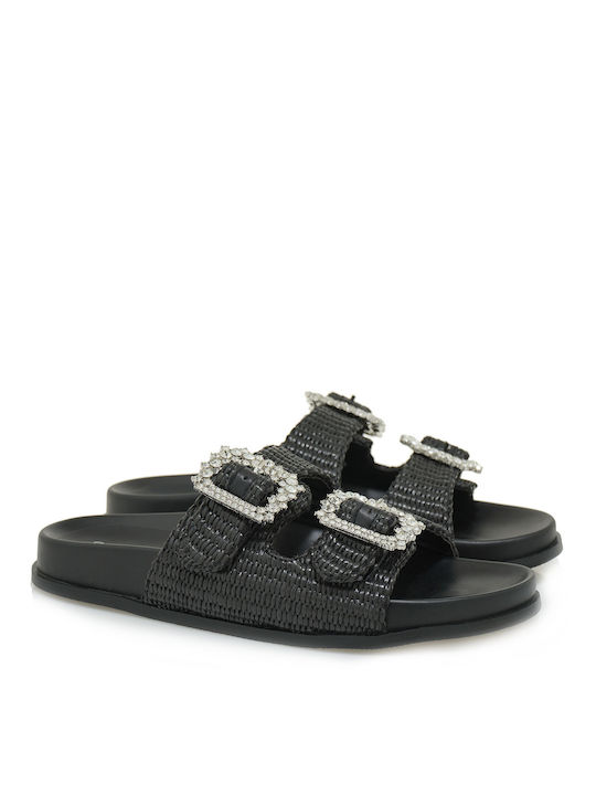 Seven Women's Flat Sandals in Black Color