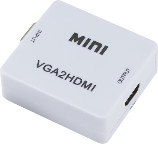 Convertor VGA / HDMI Masculin în VGA / HDMI Feminin Alb 1 Bucată ZE1HD33QWS6