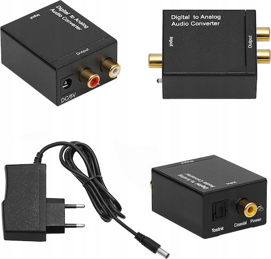 Convertor RCA / Toslink / Coaxial Masculin în RCA / Toslink / Coaxial Feminin 1 Bucată ZY17473QWS2