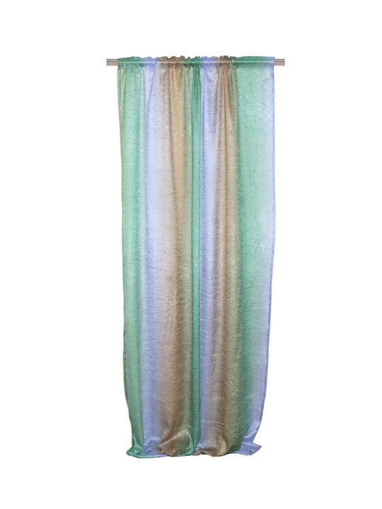 Viopros Curtain With Pencil Pleat Blue 270x280cm