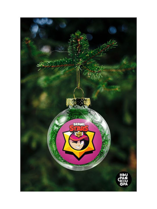 Brawl Stars Christmas Tree Ornament Transparent Green Filled Ball 8cm