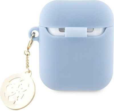 Guess Logo Charm Collection" Θήκη Σιλικόνης σε Χρυσό χρώμα για Apple AirPods