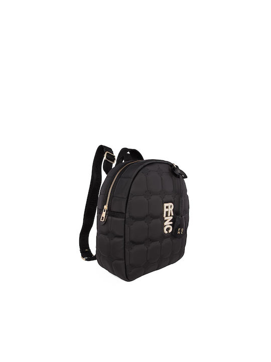 FRNC Leder Damen Tasche Rucksack Schwarz