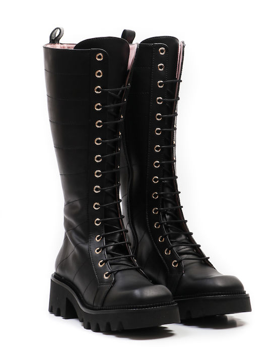 Ras Leather Women's Boots with Zipper Black