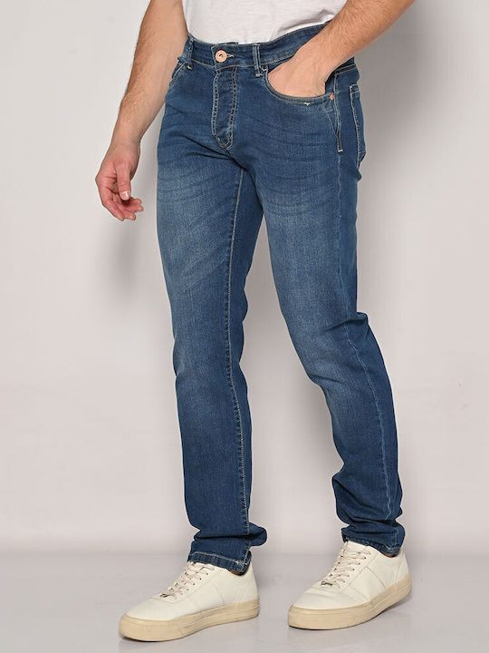 Pantaloni De Blugi Pentru Bărbați Elastic Regular Fit Albastru