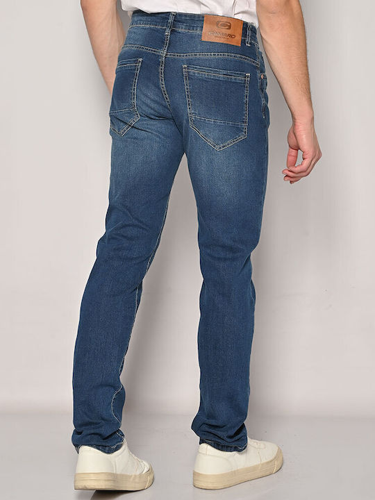 Pantaloni De Blugi Pentru Bărbați Elastic Regular Fit Albastru