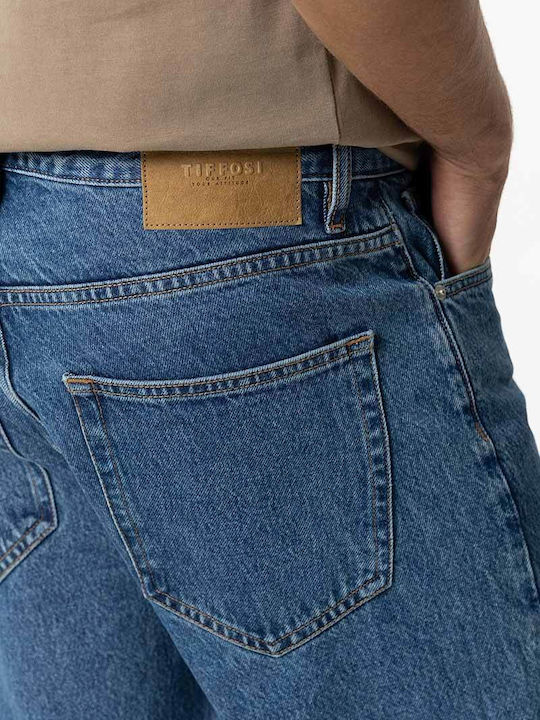 Ανδρικό Παντελόνι Τζιν με Relaxed Εφαρμογή Medium Blue