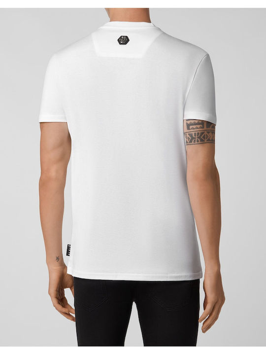 Philipp Plein Men's Short Sleeve Blouse White