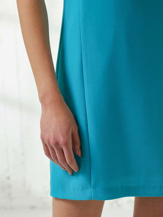 Enzzo Mini Dress Turquoise
