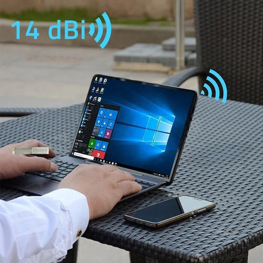 Qoltec 57043 Външен Телевизионна антена (не изисква захранване) Бяла