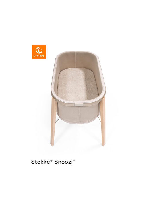 Stokke Set aus 2 Spannbettlaken für Snoozi Löwenzahn Beige Vanille Creme Wiege