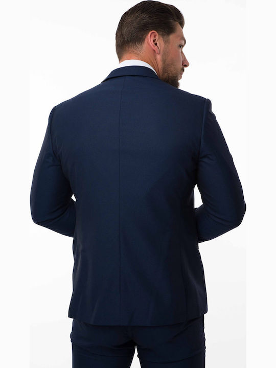 Men's Suit with Vest Blue