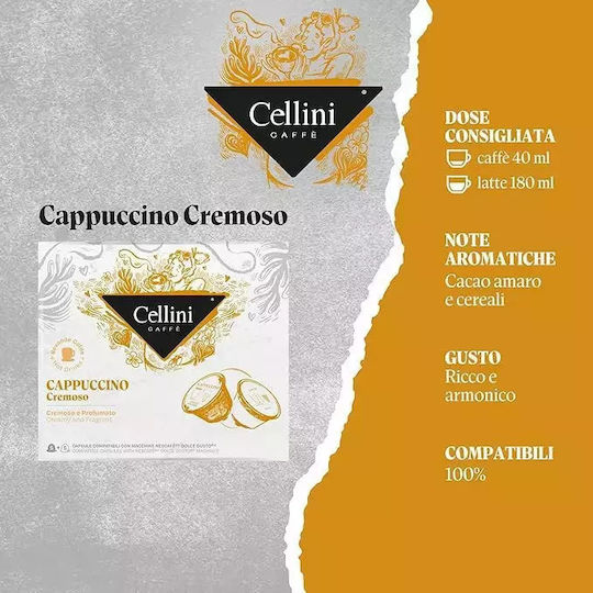 Cellini Капсули Cappuccino Съвместими с машина Dolce Gusto 10капси